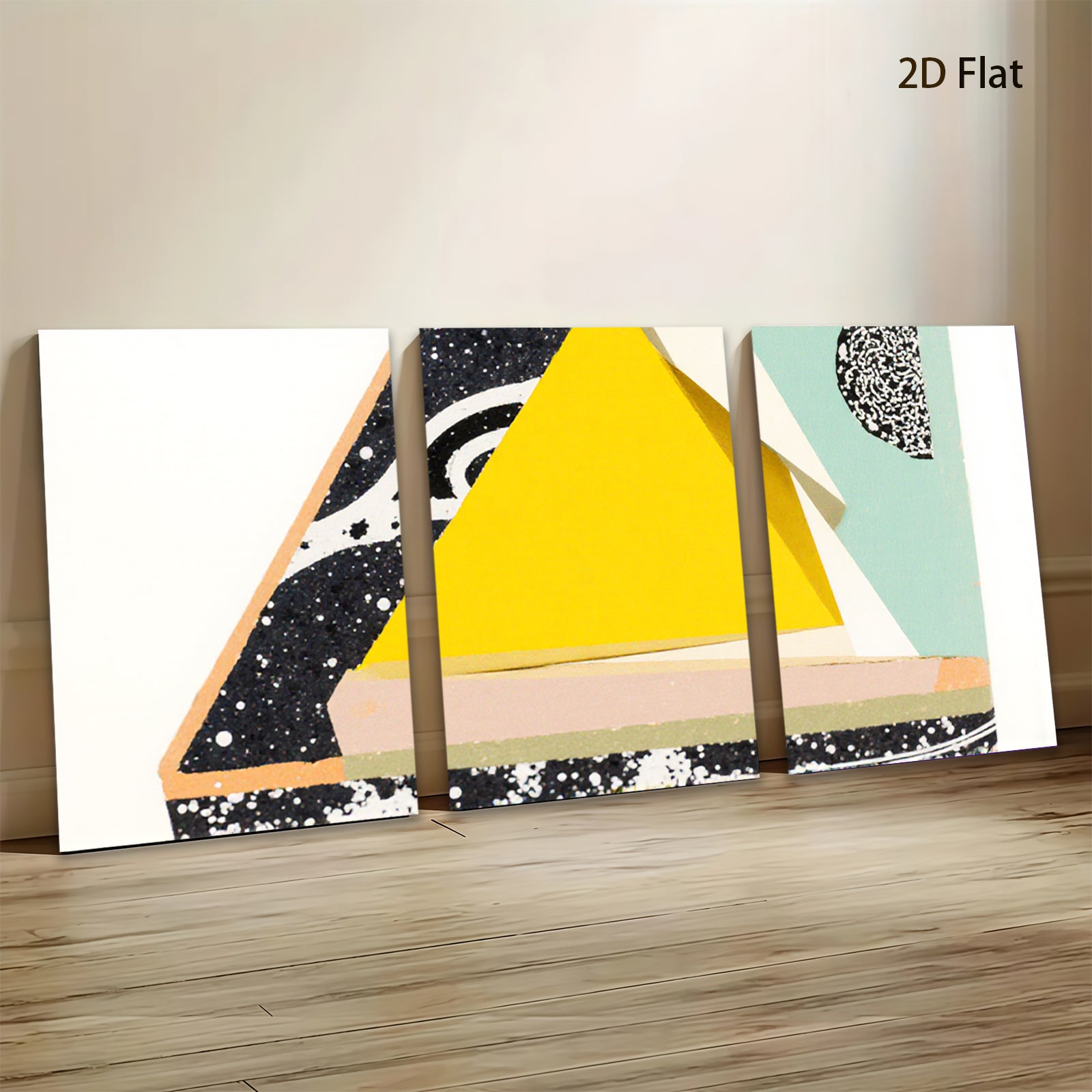 2D flat 1pc abstract geometric shapes modern wall art canvas prints living room bedroom decor farmhouse style minimalist chic gallery wrapped ready to hang