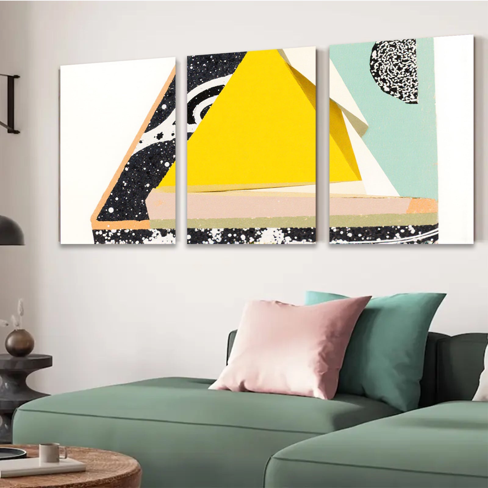 2D flat 1pc abstract geometric shapes modern wall art canvas prints living room bedroom decor farmhouse style minimalist chic gallery wrapped ready to hang