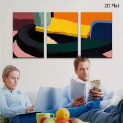 2D flat 1pc abstract geometric shapes modern wall art decor living room bedroom canvas prints farmhouse style gallery wrapped