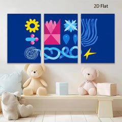 2D flat 1pc abstract geometric shapes modern wall art decor living room bedroom office gallery wrapped canvas prints farmhouse style cozy home d��cor