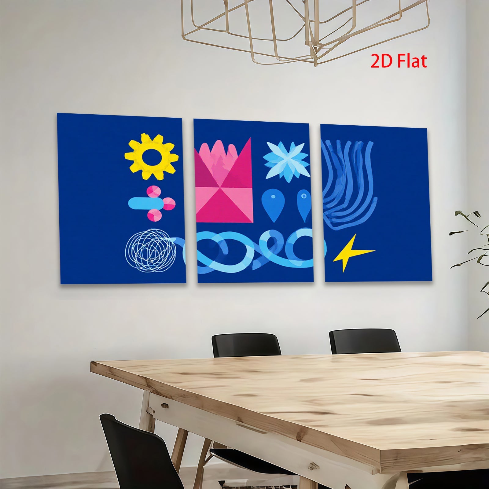 2D flat 1pc abstract geometric shapes modern wall art decor living room bedroom office gallery wrapped canvas prints farmhouse style cozy home d��cor