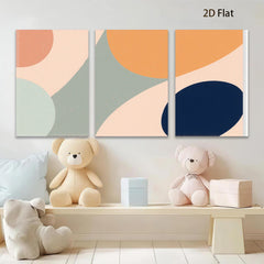 2D flat 1pc abstract geometric shapes modern wall art living room bedroom decor farmhouse style gallery wrapped canvas prints ready to hang