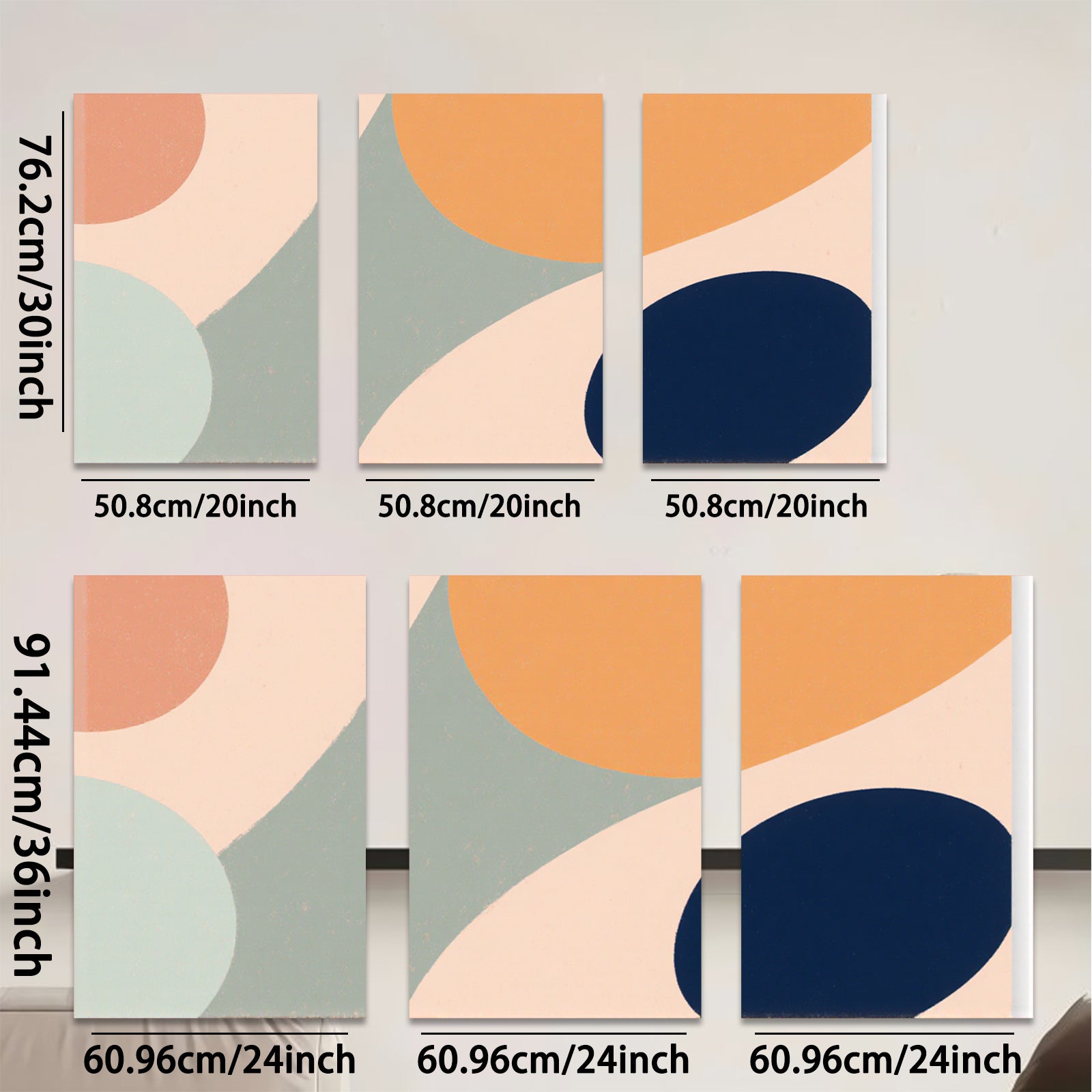 2D flat 1pc abstract geometric shapes modern wall art living room bedroom decor farmhouse style gallery wrapped canvas prints ready to hang
