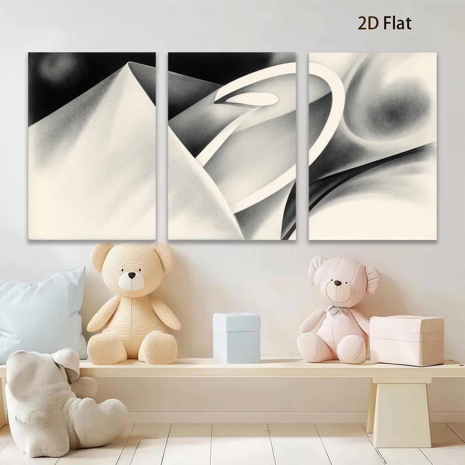 2D flat 1pc abstract geometric shapes modern wall art minimalist canvas prints living room bedroom decor farmhouse style gallery wrapped ready to hang