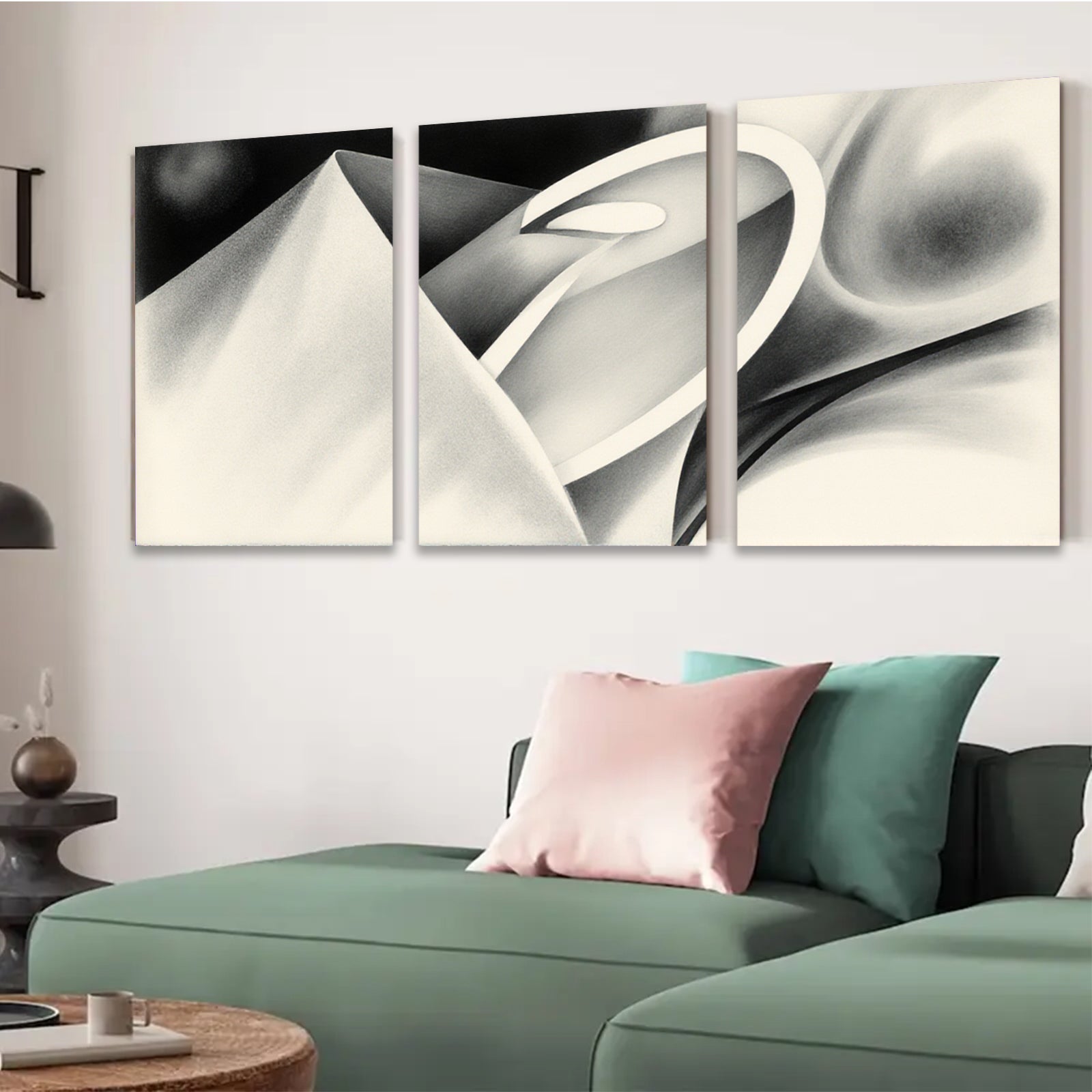 2D flat 1pc abstract geometric shapes modern wall art minimalist canvas prints living room bedroom decor farmhouse style gallery wrapped ready to hang