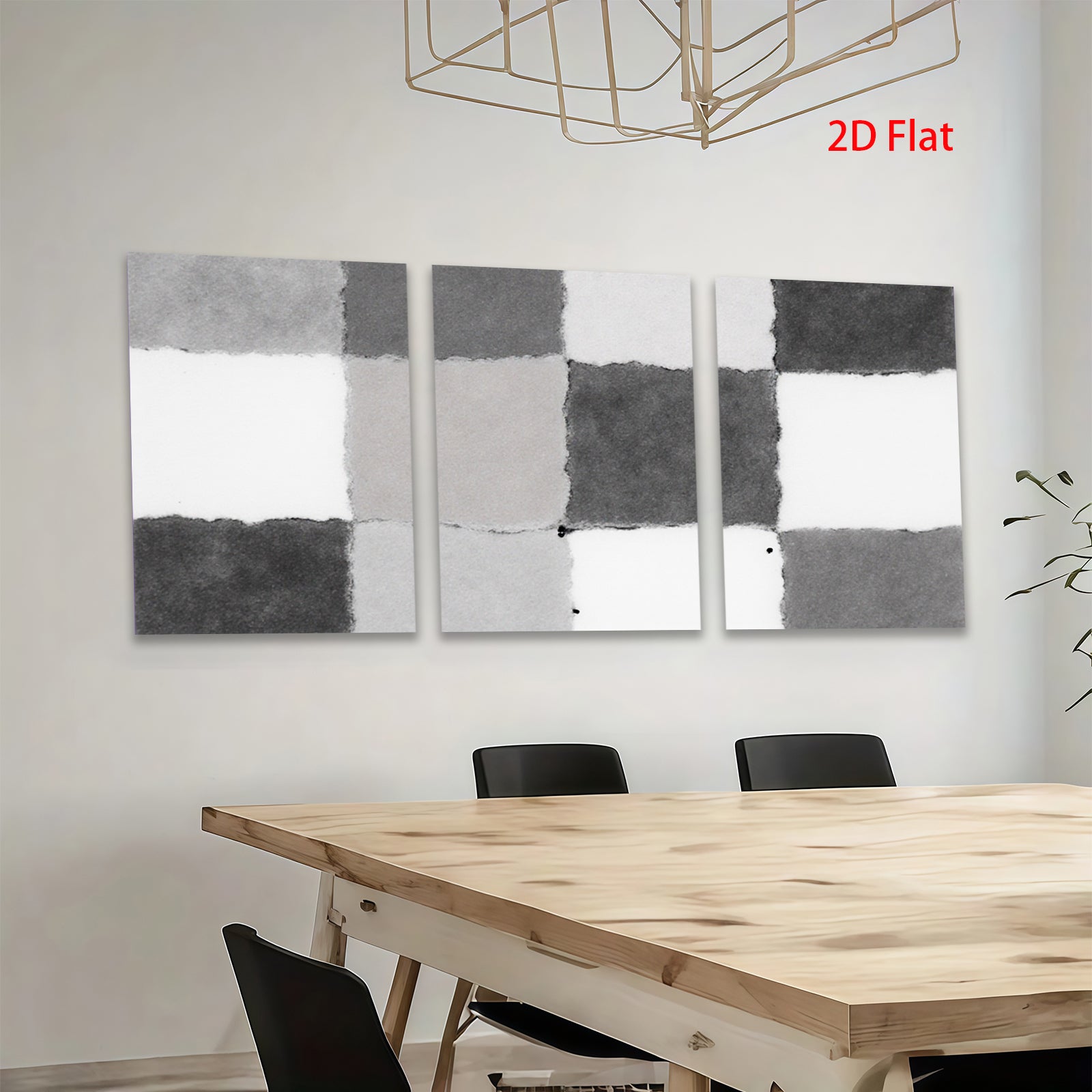 2D flat 1pc abstract geometric squares modern minimalist wall art decor for living room bedroom office gallery wrapped canvas prints farmhouse style
