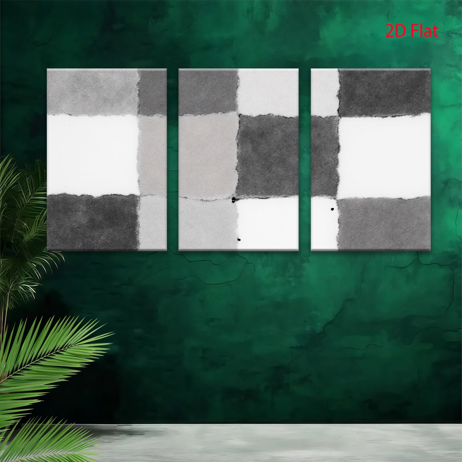 2D flat 1pc abstract geometric squares modern minimalist wall art decor for living room bedroom office gallery wrapped canvas prints farmhouse style