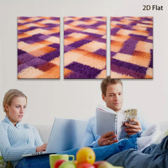 2D flat 1pc abstract geometric texture vibrant color block modern farmhouse wall art living room bedroom decor gallery wrapped canvas prints stylish home accents