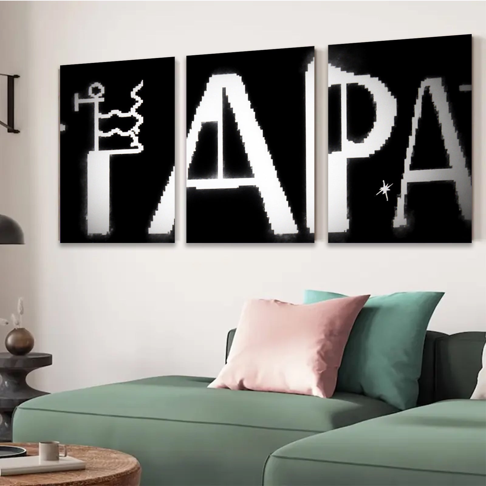 2D flat 1pc abstract geometric wall art modern minimalist canvas prints for living room bedroom office decor farmhouse style gallery wrapped timeless design trending now statement piece