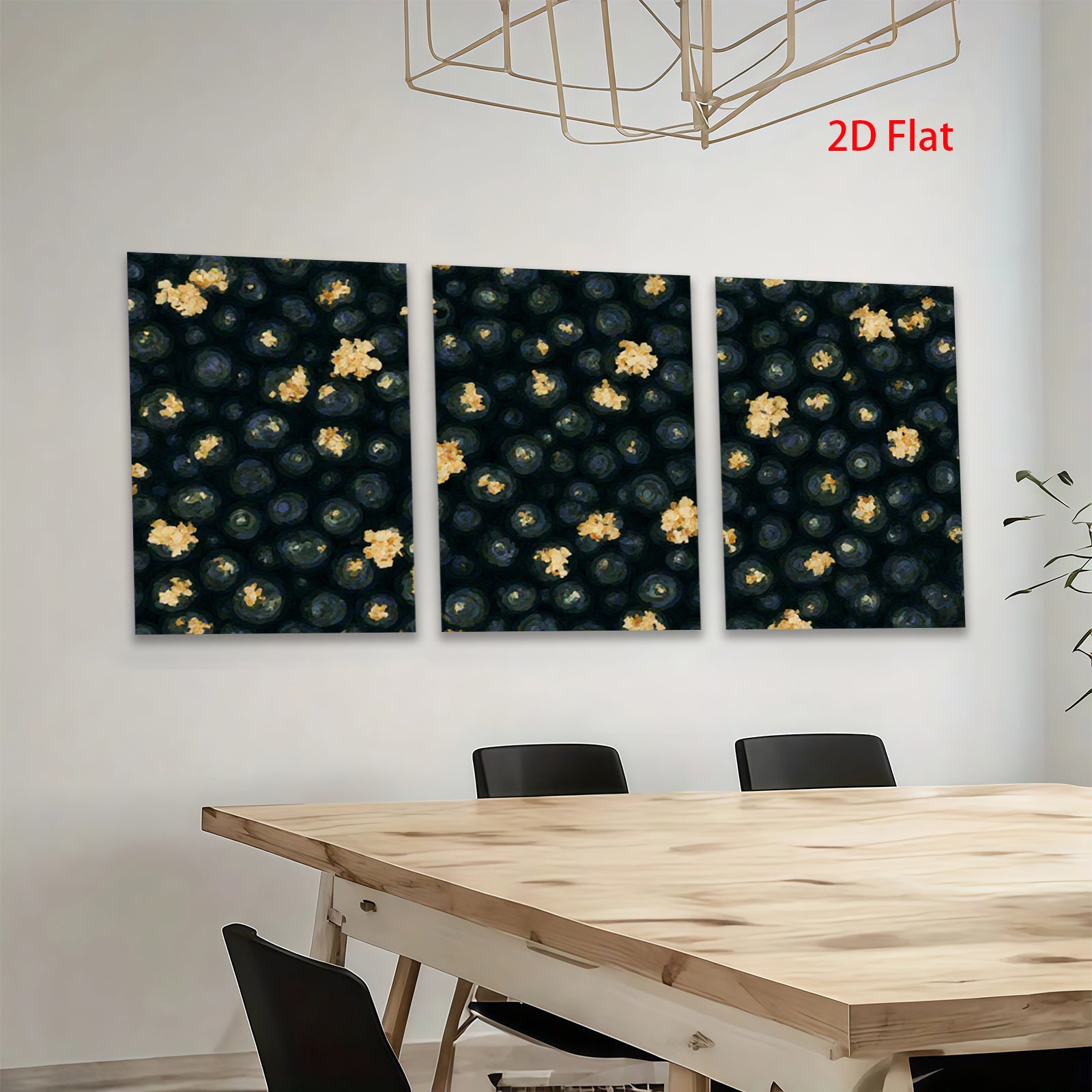 2D flat 1pc abstract gold floral botanical wall art canvas prints for living room bedroom home decor farmhouse style gallery wrapped modern minimalist
