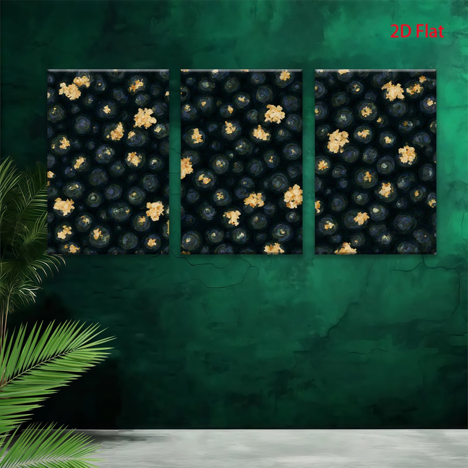 2D flat 1pc abstract gold floral botanical wall art canvas prints for living room bedroom home decor farmhouse style gallery wrapped modern minimalist