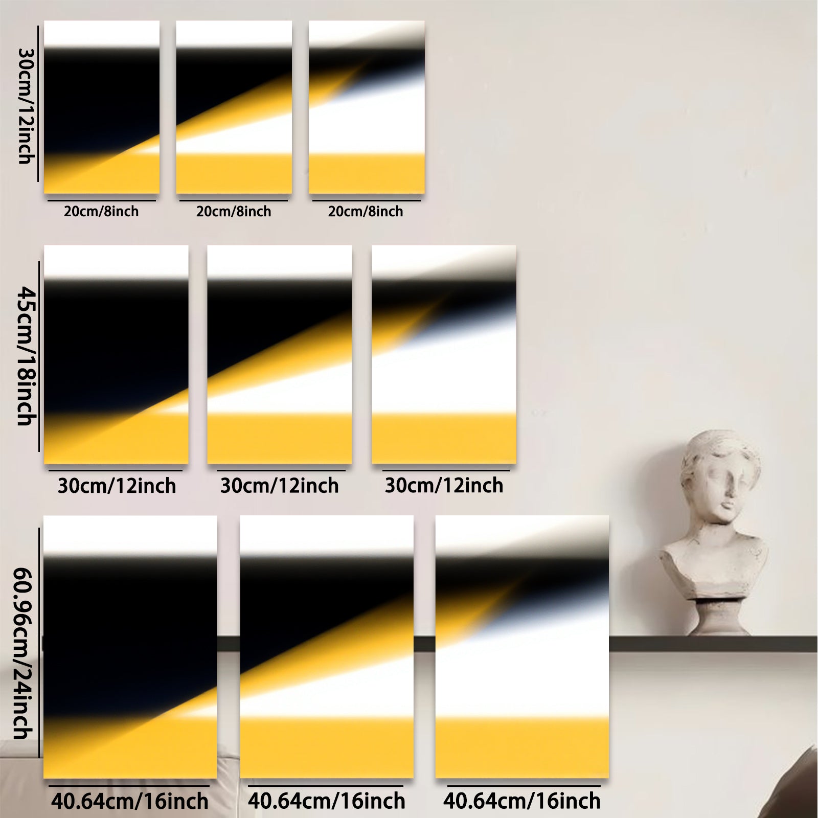 2D flat 1pc abstract gold gradient wall art modern minimalist canvas prints for living room bedroom home decor farmhouse style gallery wrapped ready to hang