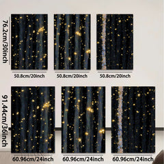 2D flat 1pc abstract gold specks night sky canvas wall art modern farmhouse living room bedroom decor gallery wrapped timeless elegance trending now