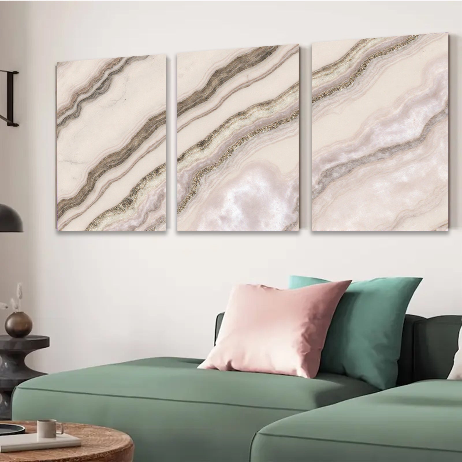 2D flat 1pc abstract gold vein marble texture canvas wall art for living room bedroom home decor farmhouse style modern minimalist gallery wrapped