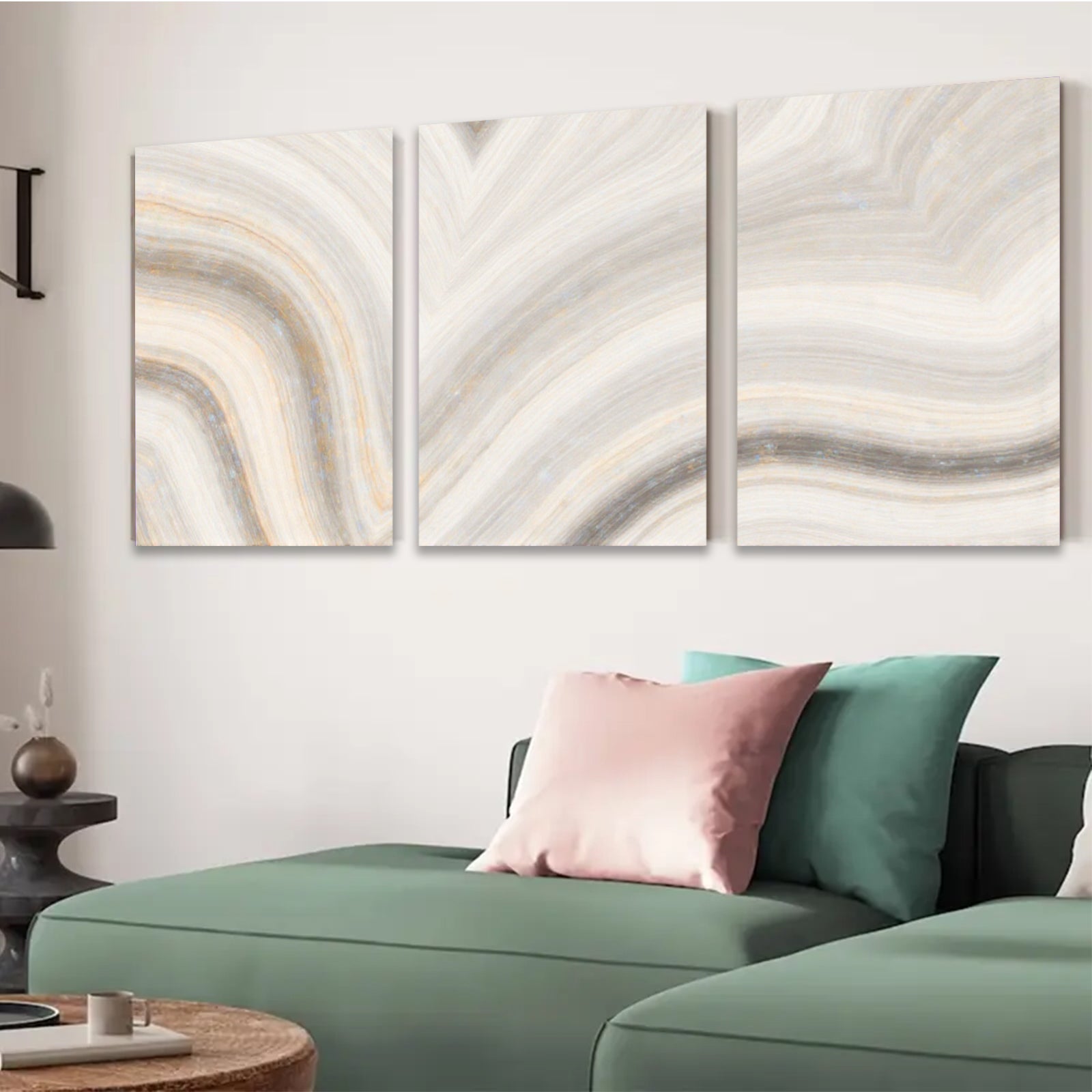 2D flat 1pc abstract gold waves modern wall art canvas prints for living room bedroom home office decor farmhouse style gallery wrapped