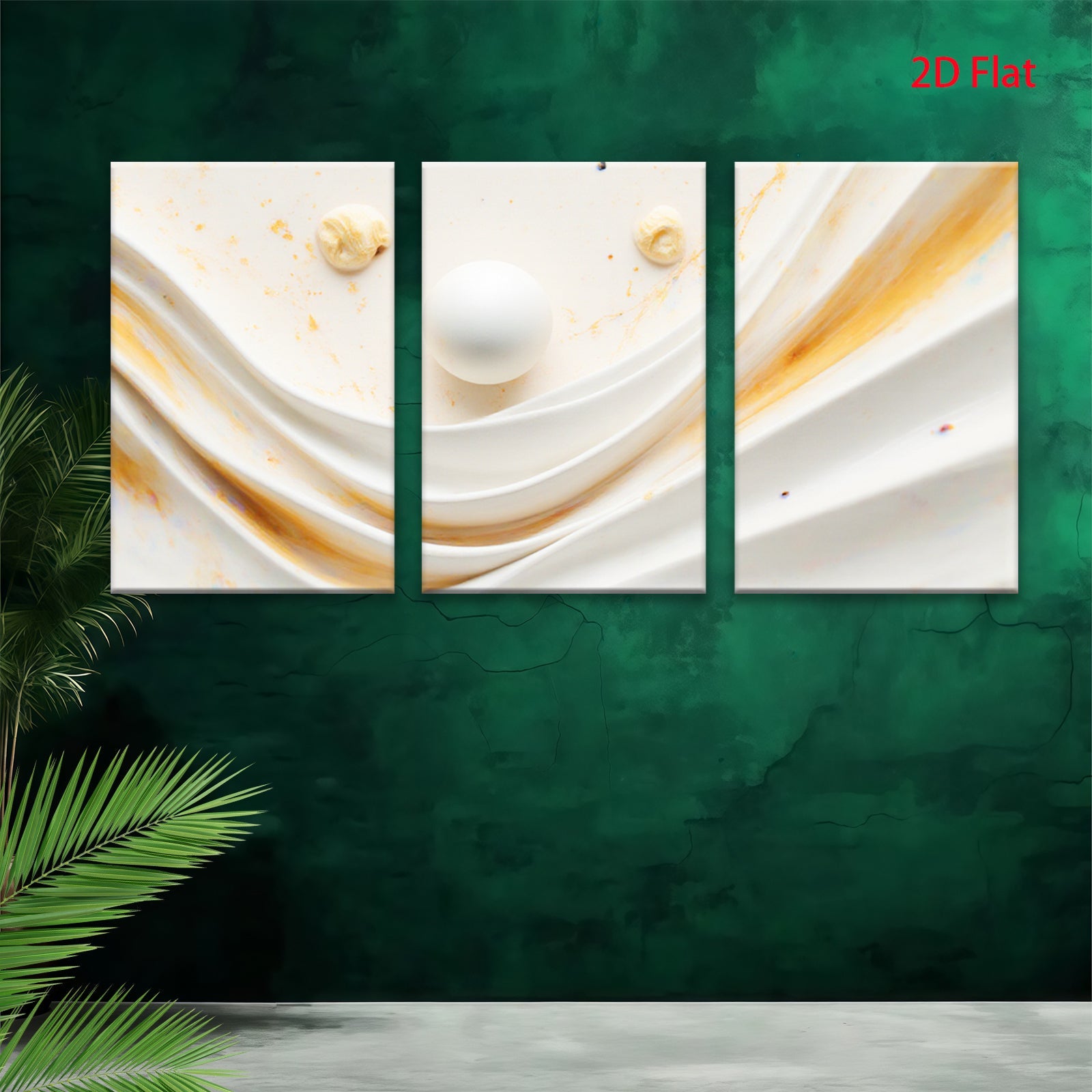 2D flat 1pc abstract gold waves modern wall art living room bedroom decor farmhouse style gallery wrapped canvas prints ready to hang