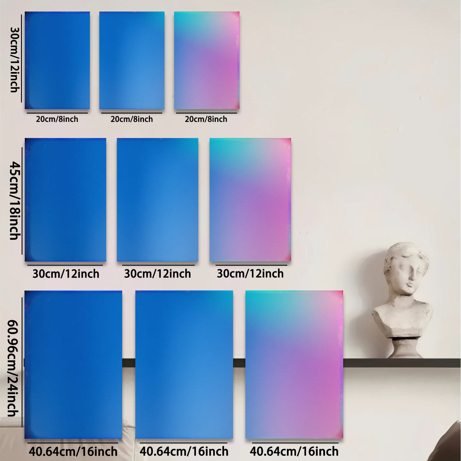 2D flat 1pc abstract gradient wall art canvas prints modern home decor living room bedroom office gallery wrapped farmhouse style vibrant colors trending now stylish