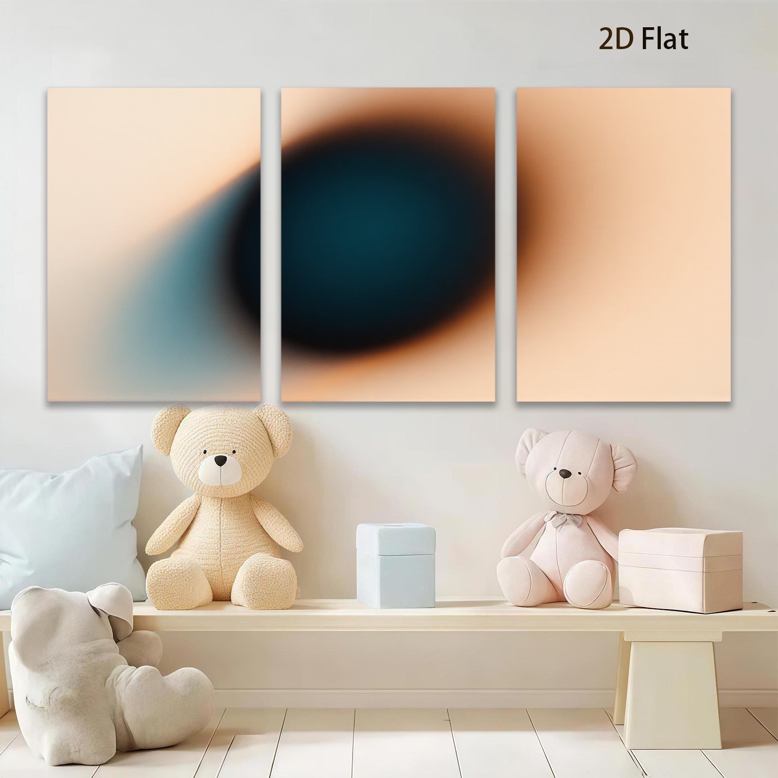 2D flat 1pc abstract gradient wall art modern minimalist canvas prints for living room bedroom home decor farmhouse style gallery wrapped ready to hang