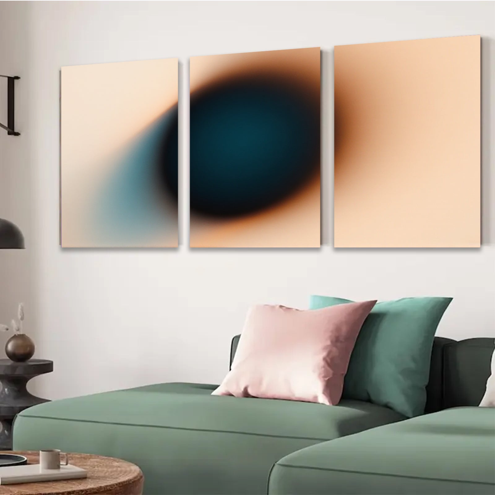 2D flat 1pc abstract gradient wall art modern minimalist canvas prints for living room bedroom home decor farmhouse style gallery wrapped ready to hang