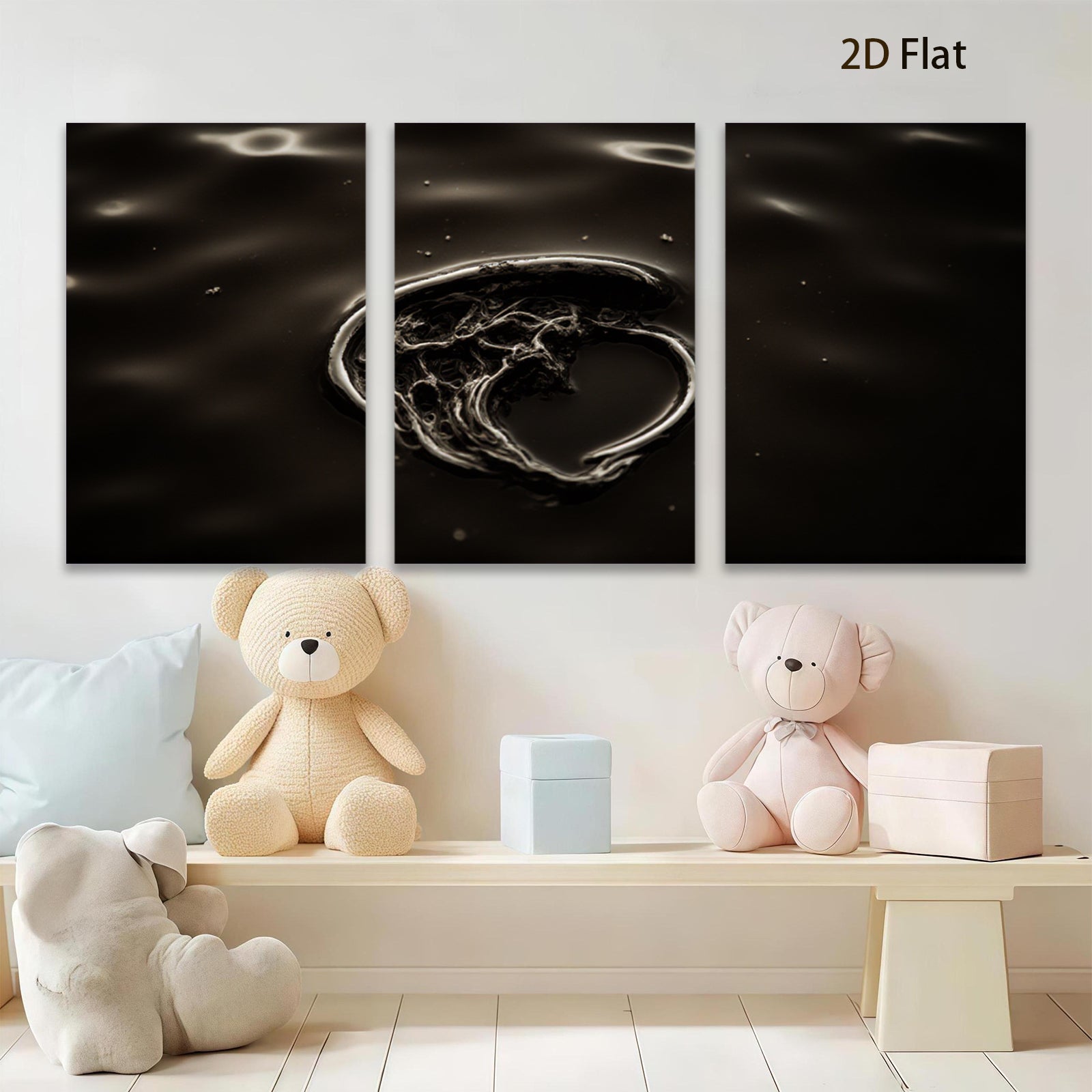 2D flat 1pc abstract heart wall art modern canvas prints bedroom living room decor farmhouse style gallery wrapped timeless elegance minimalist aesthetic cozy vibe