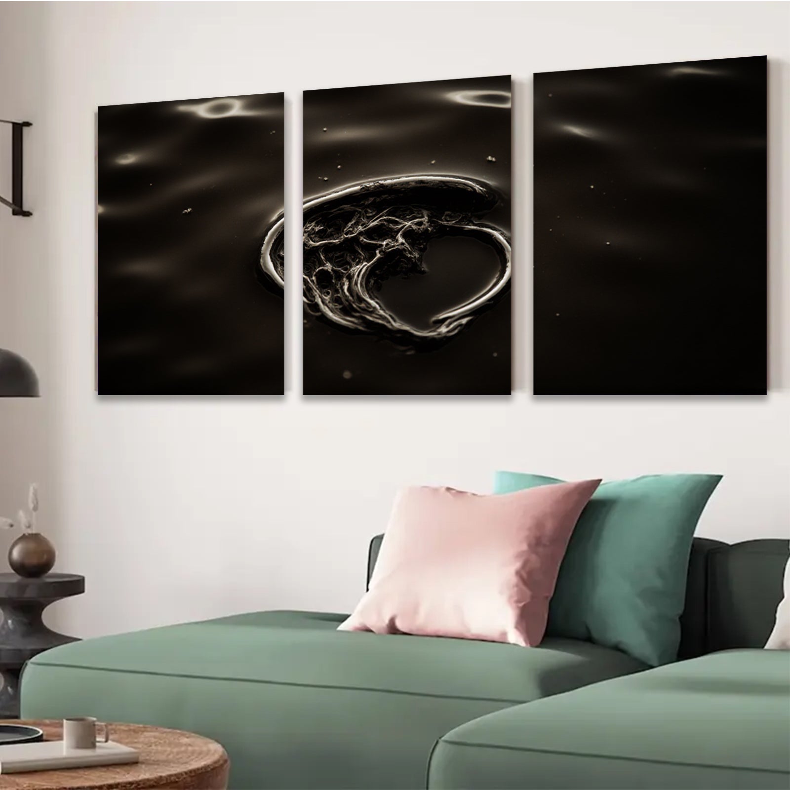 2D flat 1pc abstract heart wall art modern canvas prints bedroom living room decor farmhouse style gallery wrapped timeless elegance minimalist aesthetic cozy vibe
