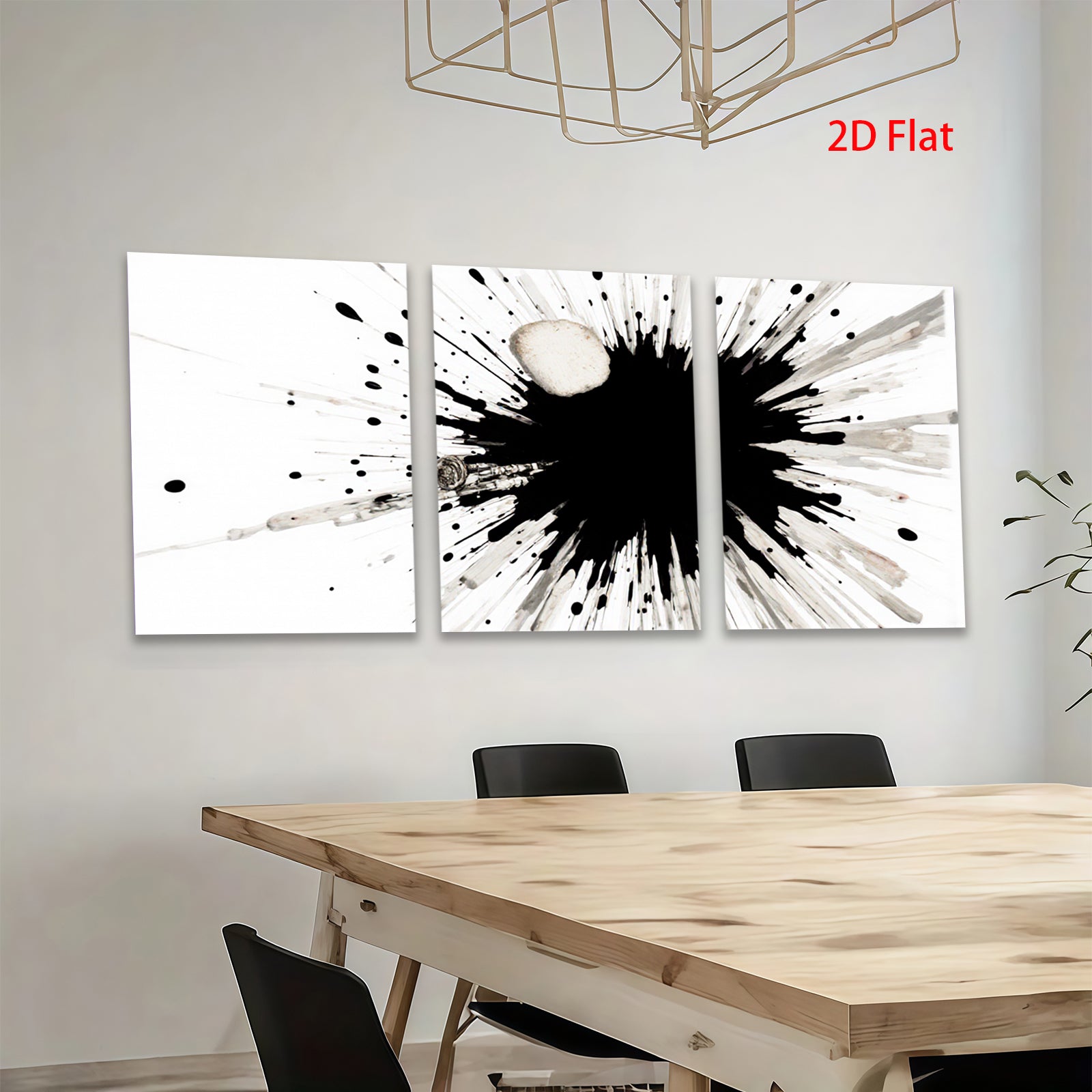 2D flat 1pc abstract ink explosion modern wall art canvas prints for living room bedroom office decor farmhouse style gallery wrapped timeless statement piece
