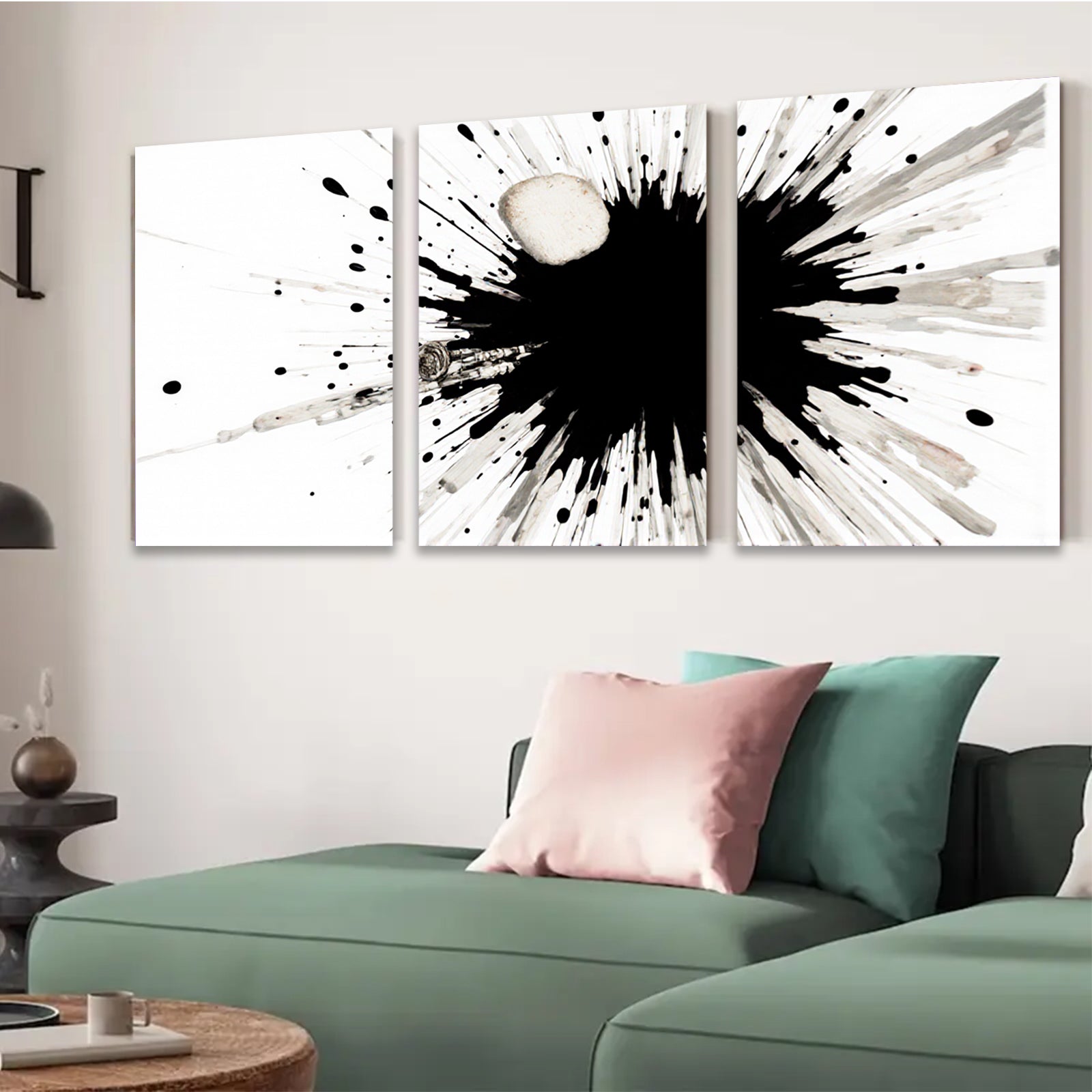 2D flat 1pc abstract ink explosion modern wall art canvas prints for living room bedroom office decor farmhouse style gallery wrapped timeless statement piece