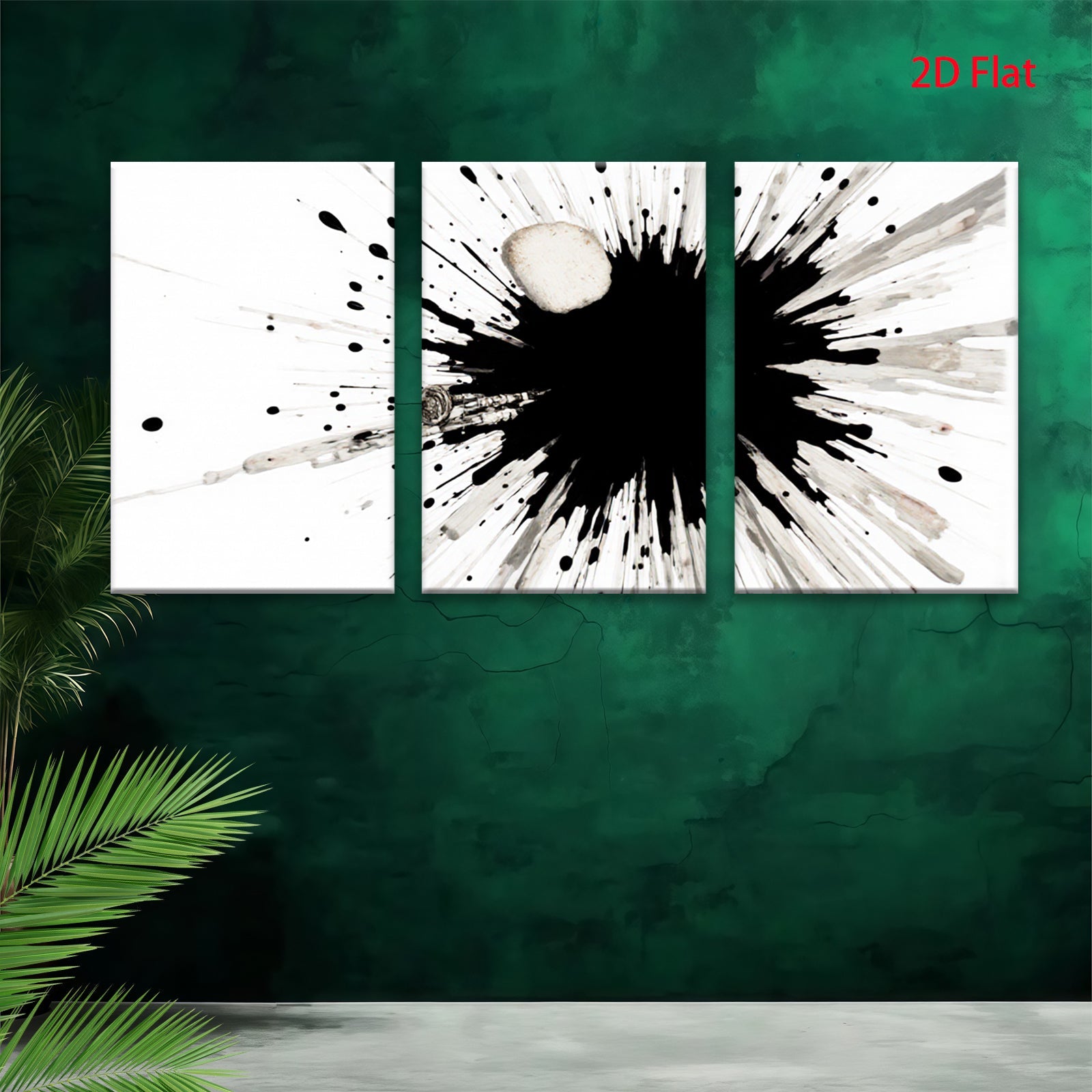2D flat 1pc abstract ink explosion modern wall art canvas prints for living room bedroom office decor farmhouse style gallery wrapped timeless statement piece