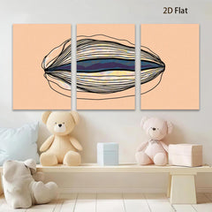2D flat 1pc abstract line art wall decor modern minimalist canvas prints for living room bedroom office farmhouse style gallery wrapped timeless elegance