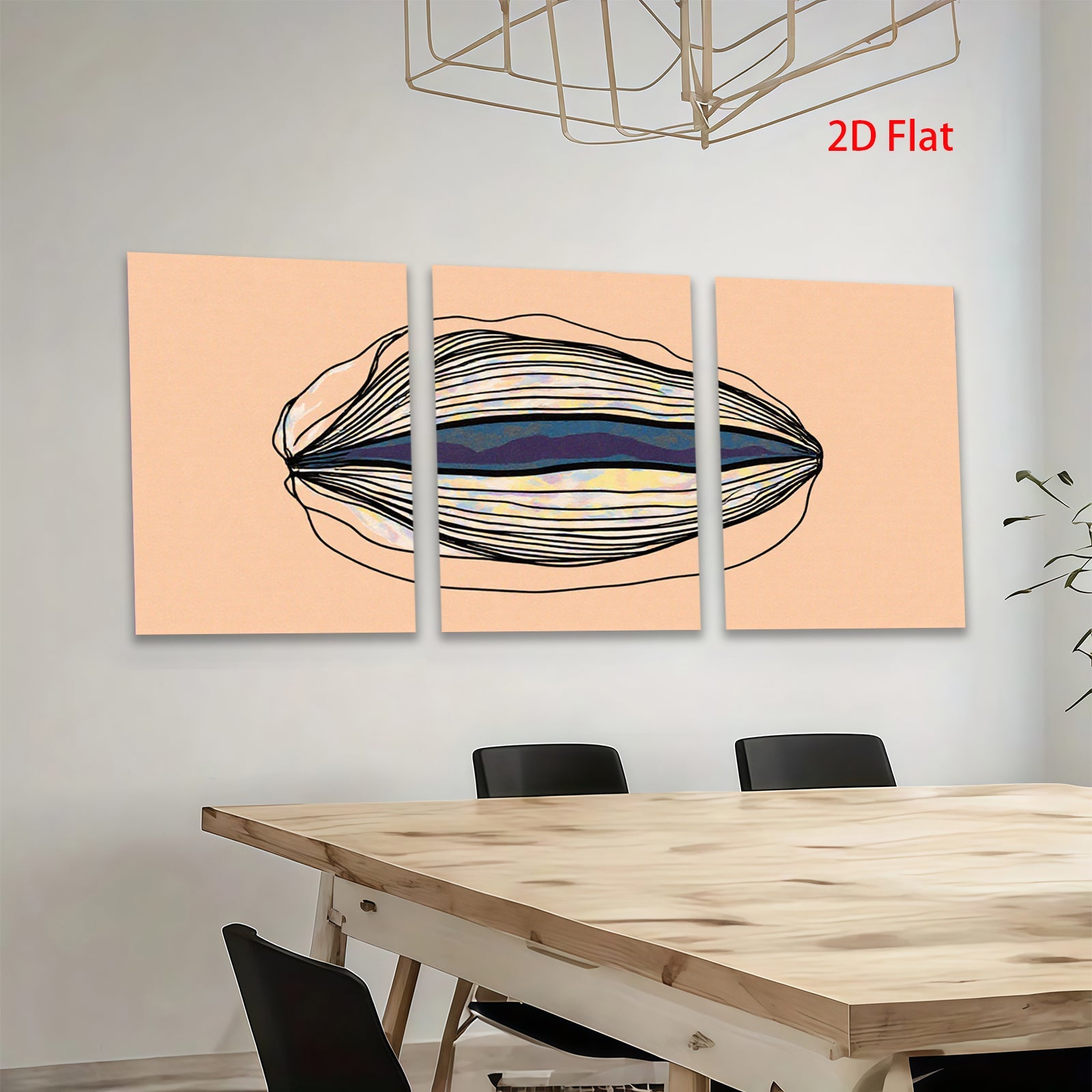 2D flat 1pc abstract line art wall decor modern minimalist canvas prints for living room bedroom office farmhouse style gallery wrapped timeless elegance