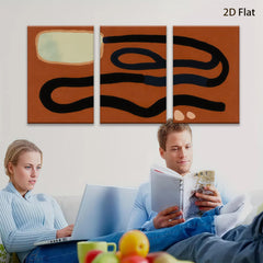 2D flat 1pc abstract linear forms modern minimalist wall art living room bedroom decor farmhouse style gallery wrapped canvas prints statement piece