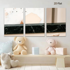 2D flat 1pc abstract minimalist canvas wall art modern farmhouse decor living room bedroom dining room gallery wrapped timeless statement piece