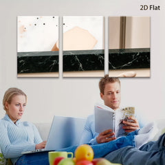 2D flat 1pc abstract minimalist canvas wall art modern farmhouse decor living room bedroom dining room gallery wrapped timeless statement piece