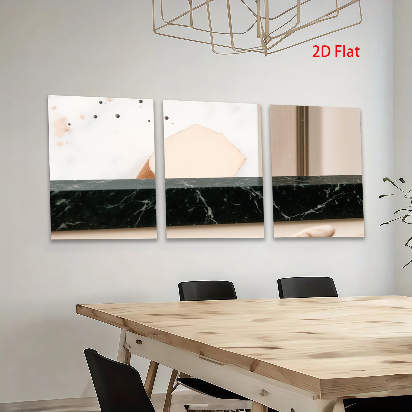 2D flat 1pc abstract minimalist canvas wall art modern farmhouse decor living room bedroom dining room gallery wrapped timeless statement piece