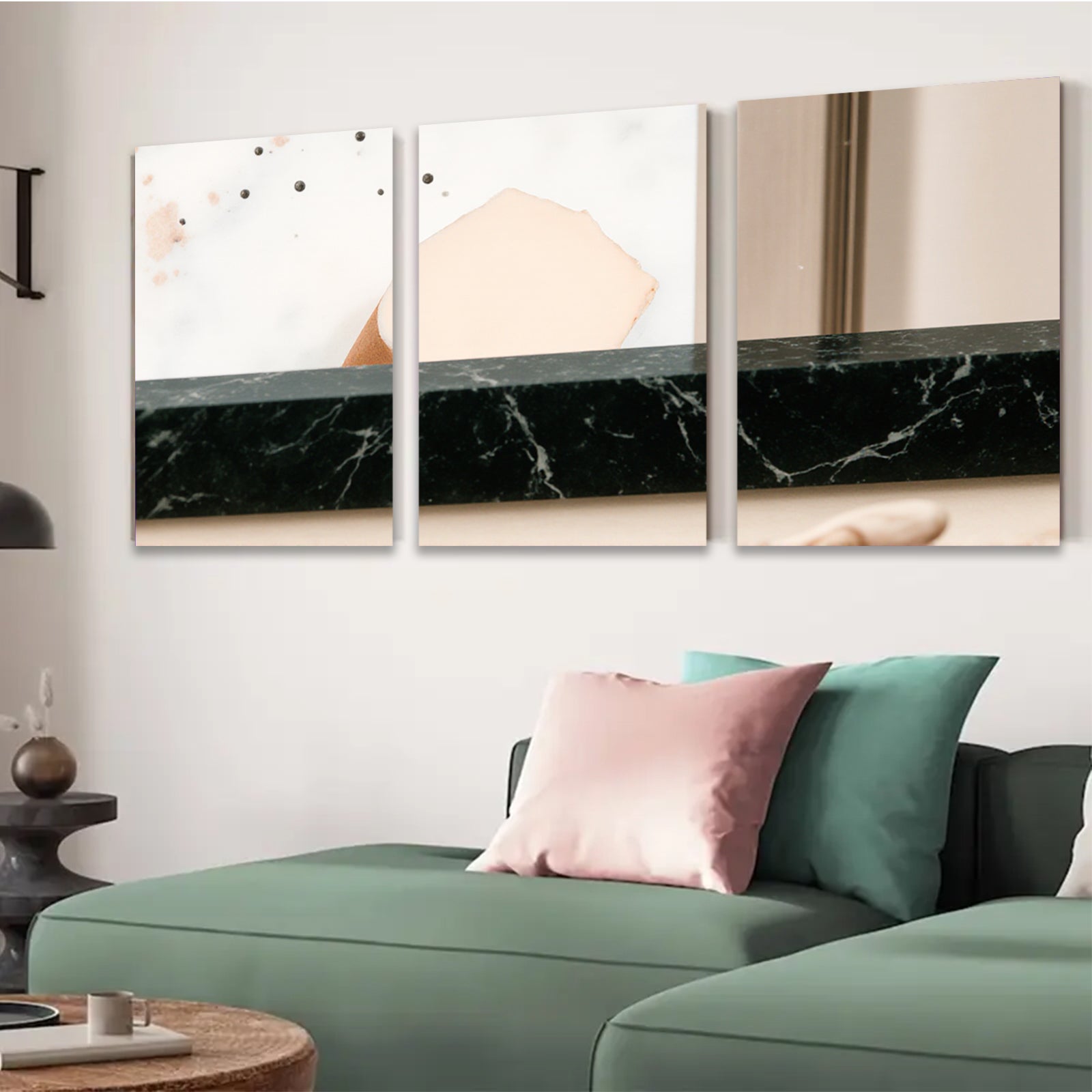 2D flat 1pc abstract minimalist canvas wall art modern farmhouse decor living room bedroom dining room gallery wrapped timeless statement piece