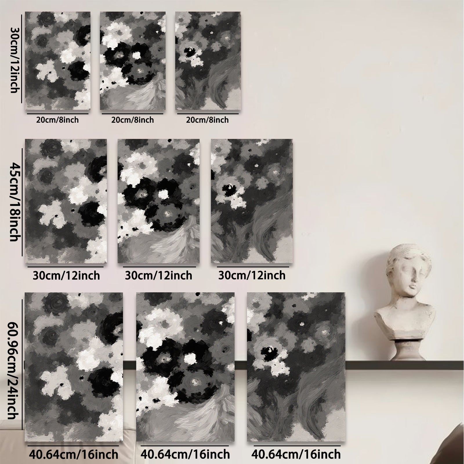 2D flat 1pc abstract moody swirls gallery wall art modern farmhouse d��cor bedroom living room canvas prints home office accent piece