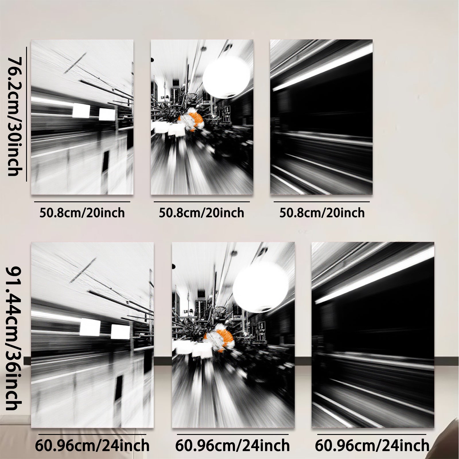 2D flat 1pc abstract motion blur hallway modern wall art for living room bedroom office gallery wrapped canvas prints farmhouse decor minimalist aesthetic