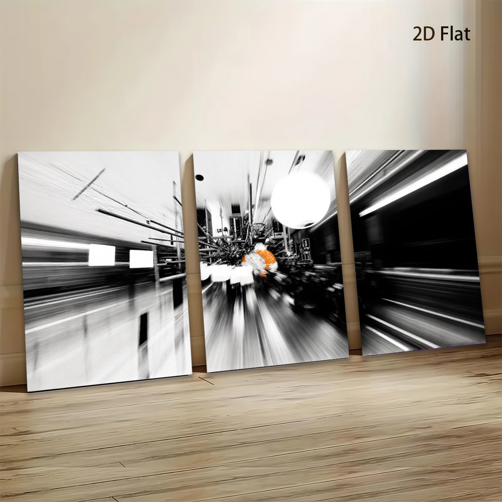 2D flat 1pc abstract motion blur hallway modern wall art for living room bedroom office gallery wrapped canvas prints farmhouse decor minimalist aesthetic