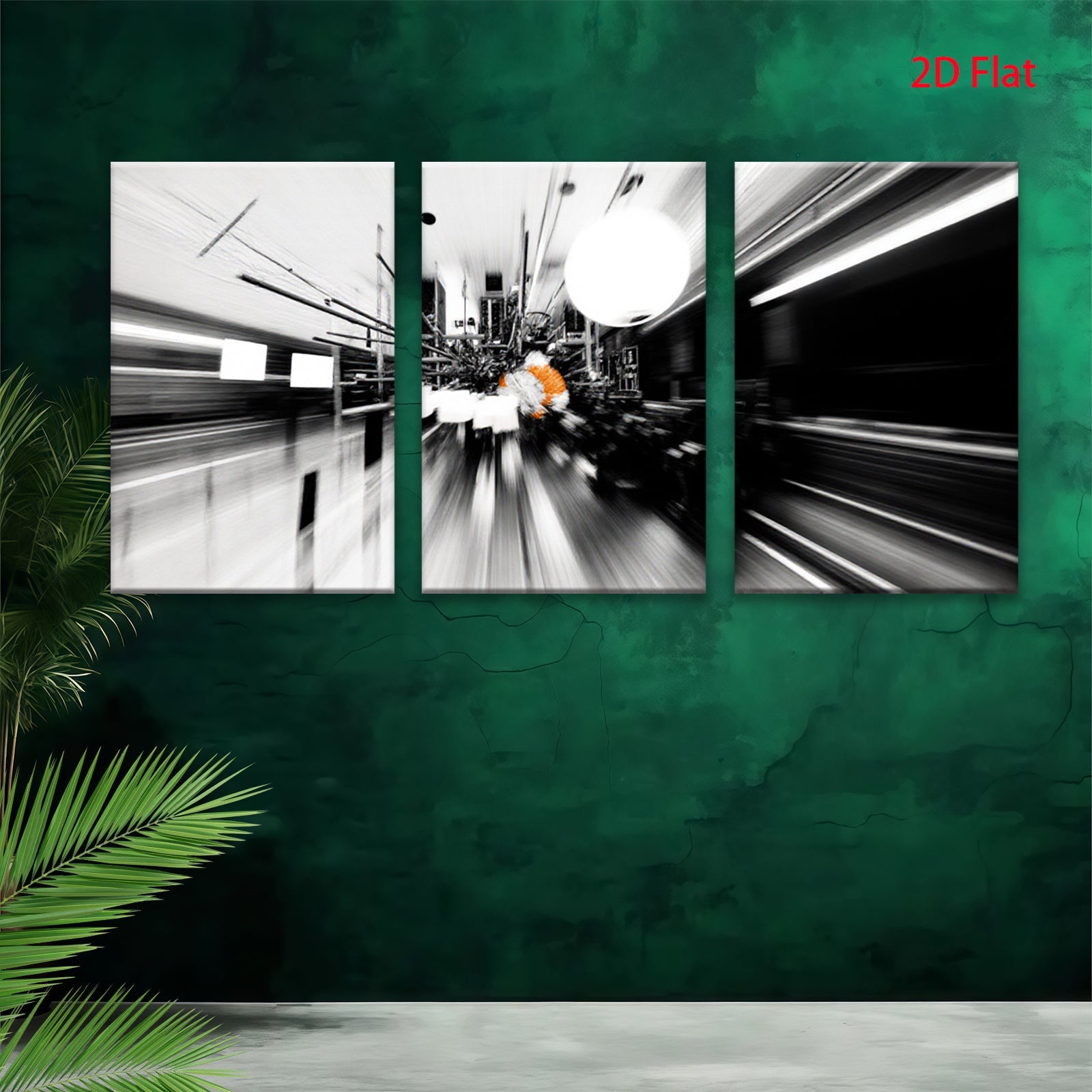 2D flat 1pc abstract motion blur hallway modern wall art for living room bedroom office gallery wrapped canvas prints farmhouse decor minimalist aesthetic