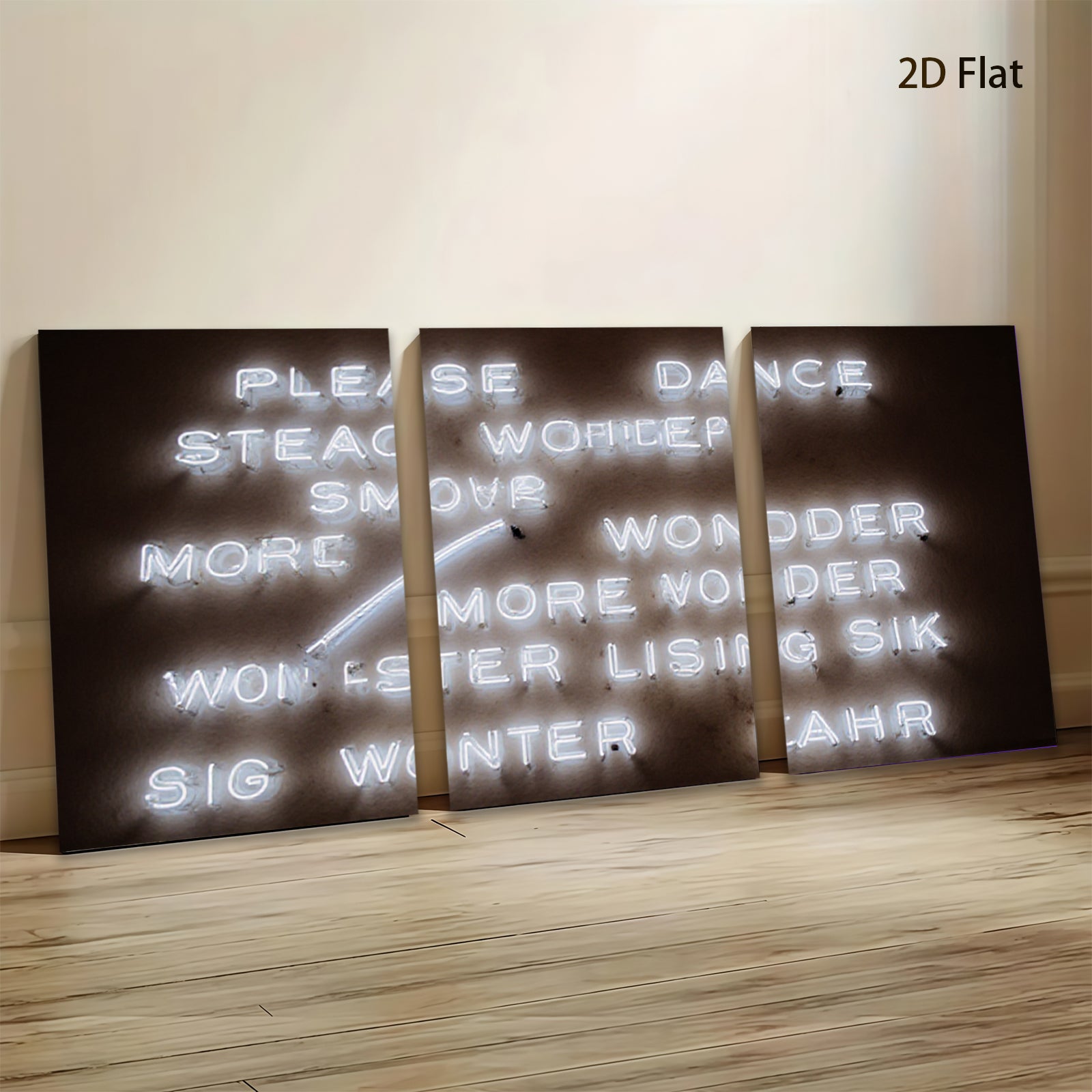 2D flat 1pc abstract neon word art wall decor modern farmhouse living room bedroom gallery wrapped canvas prints inspirational quotes cozy vibes