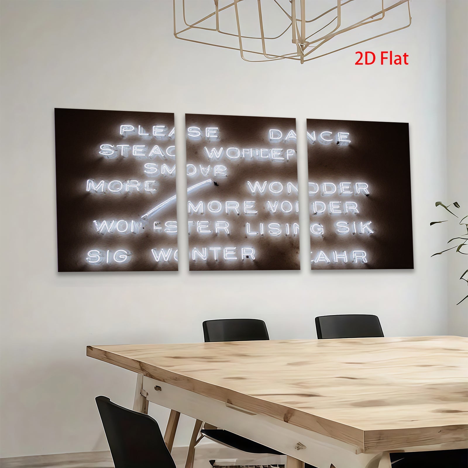 2D flat 1pc abstract neon word art wall decor modern farmhouse living room bedroom gallery wrapped canvas prints inspirational quotes cozy vibes