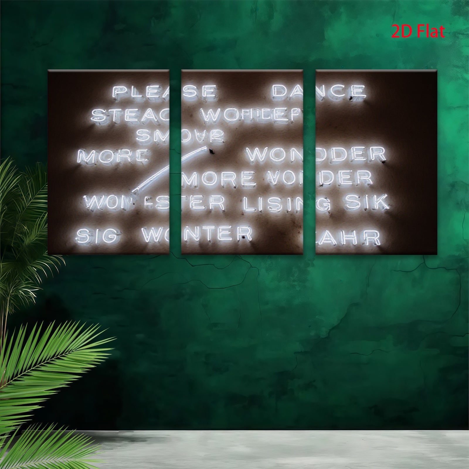2D flat 1pc abstract neon word art wall decor modern farmhouse living room bedroom gallery wrapped canvas prints inspirational quotes cozy vibes