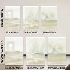 2D flat 1pc abstract neutral tones soft waves calming bedroom living room gallery wrapped canvas modern farmhouse decor