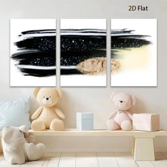 2D flat 1pc abstract night sky texture painting canvas wall art modern farmhouse decor living room bedroom dining room gallery wrapped ready to hang