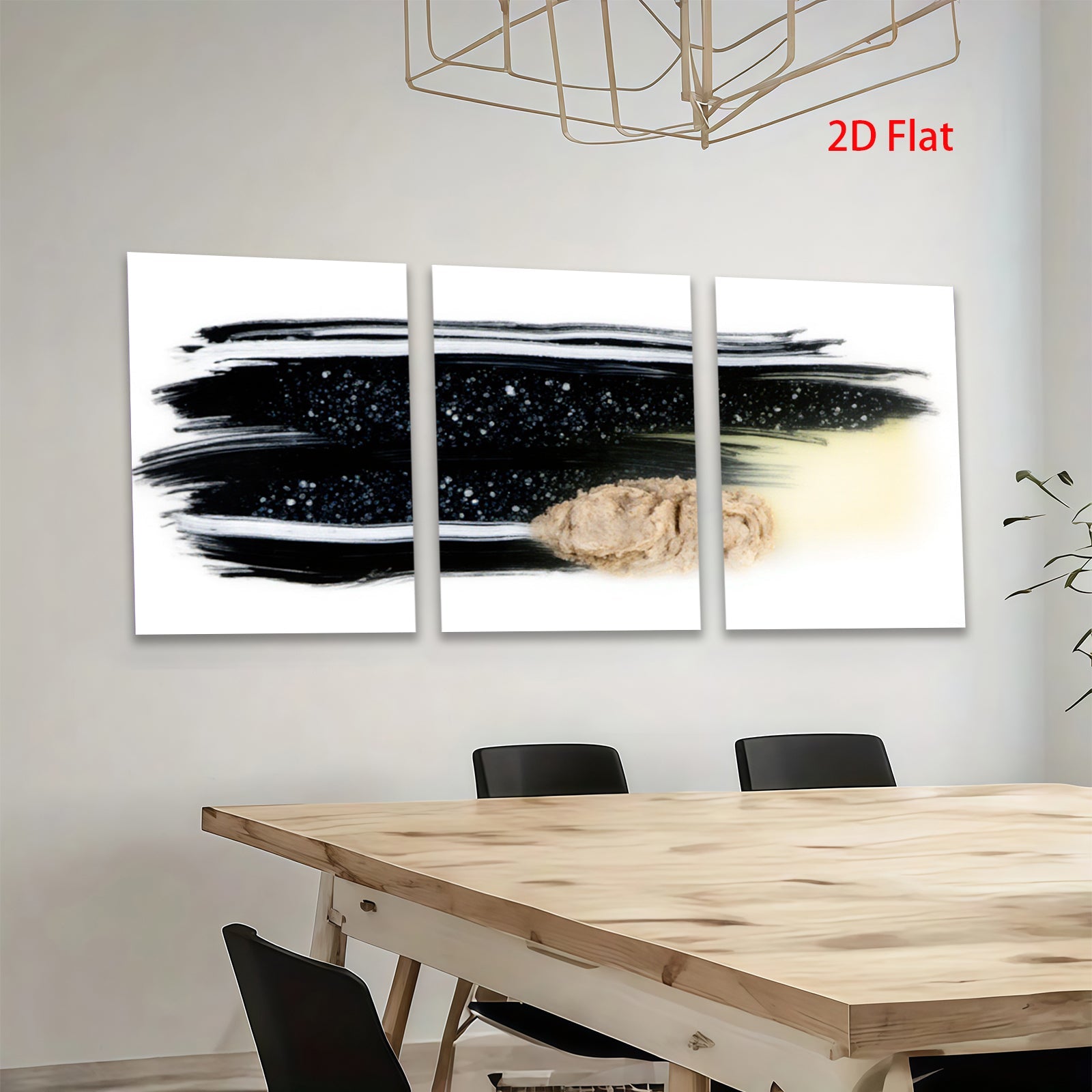 2D flat 1pc abstract night sky texture painting canvas wall art modern farmhouse decor living room bedroom dining room gallery wrapped ready to hang