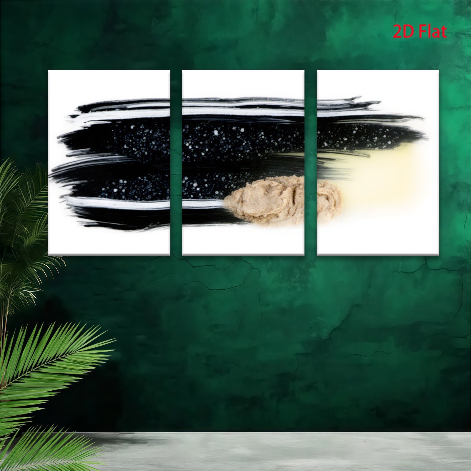 2D flat 1pc abstract night sky texture painting canvas wall art modern farmhouse decor living room bedroom dining room gallery wrapped ready to hang
