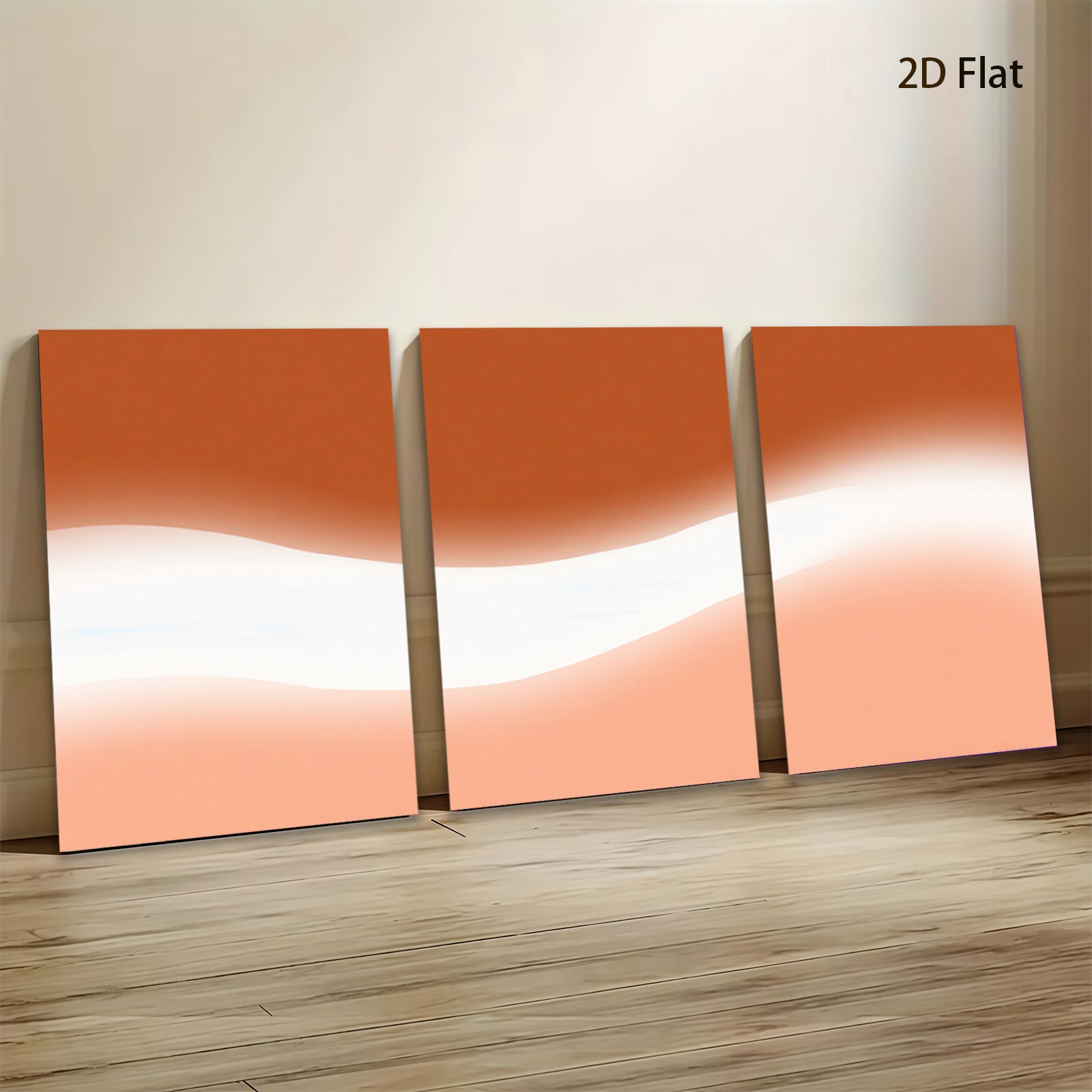 2D flat 1pc abstract orange gradient wall art modern minimalist canvas prints for living room bedroom home office decor farmhouse style gallery wrapped ready to hang