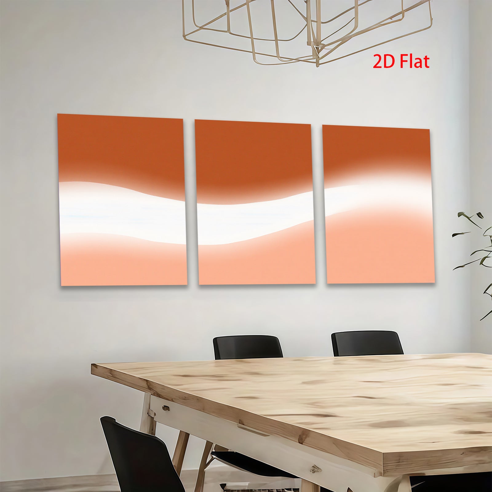 2D flat 1pc abstract orange gradient wall art modern minimalist canvas prints for living room bedroom home office decor farmhouse style gallery wrapped ready to hang
