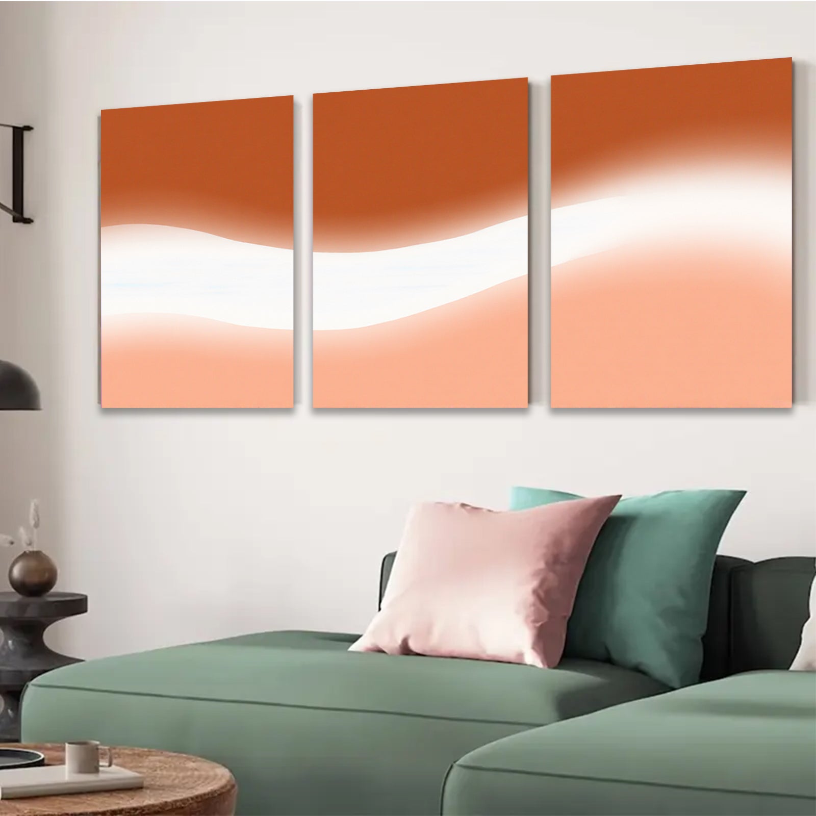 2D flat 1pc abstract orange gradient wall art modern minimalist canvas prints for living room bedroom home office decor farmhouse style gallery wrapped ready to hang