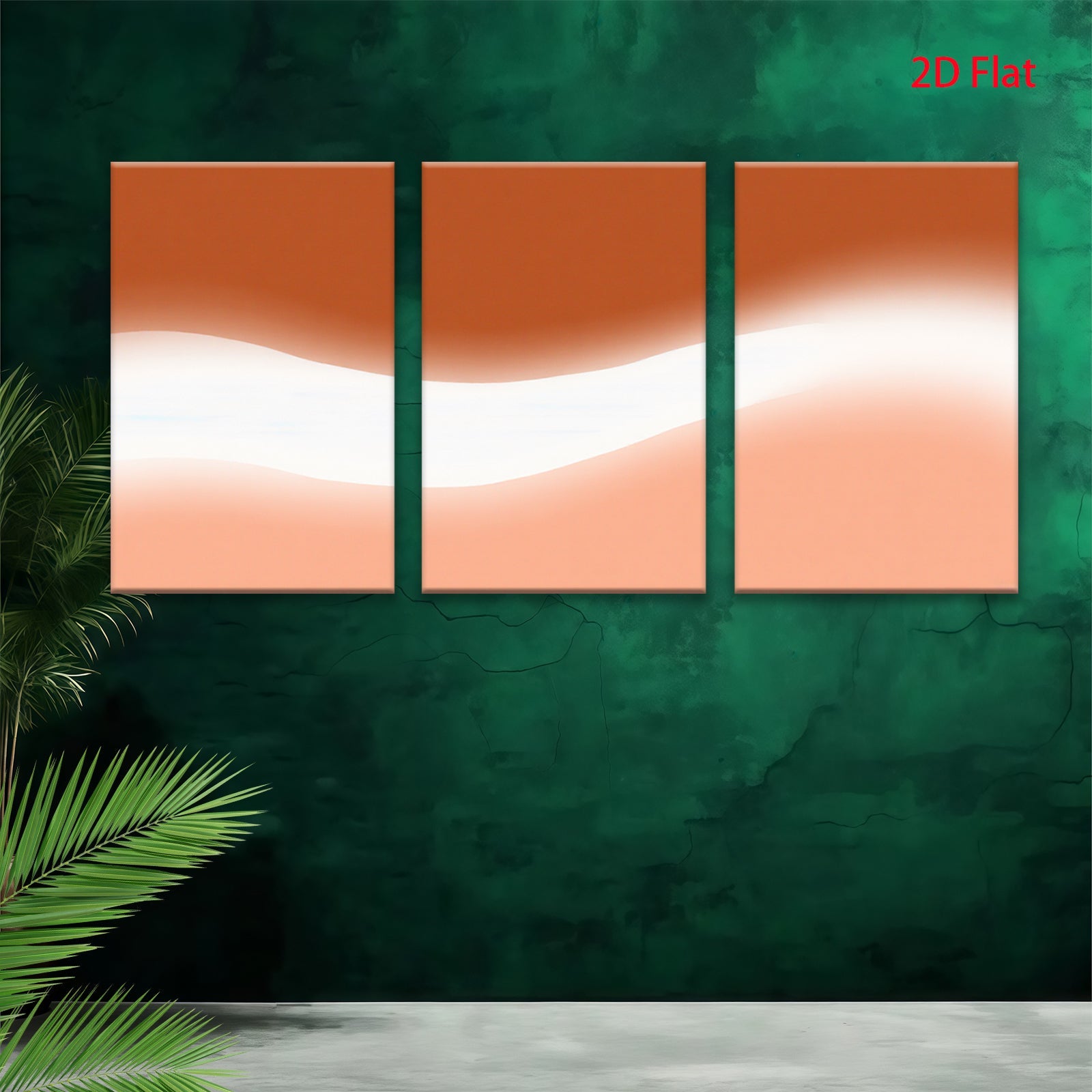 2D flat 1pc abstract orange gradient wall art modern minimalist canvas prints for living room bedroom home office decor farmhouse style gallery wrapped ready to hang